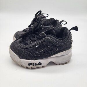 FILA Infant/Toddler SZ 6 Disruptor II Denim Sneakers Shoes